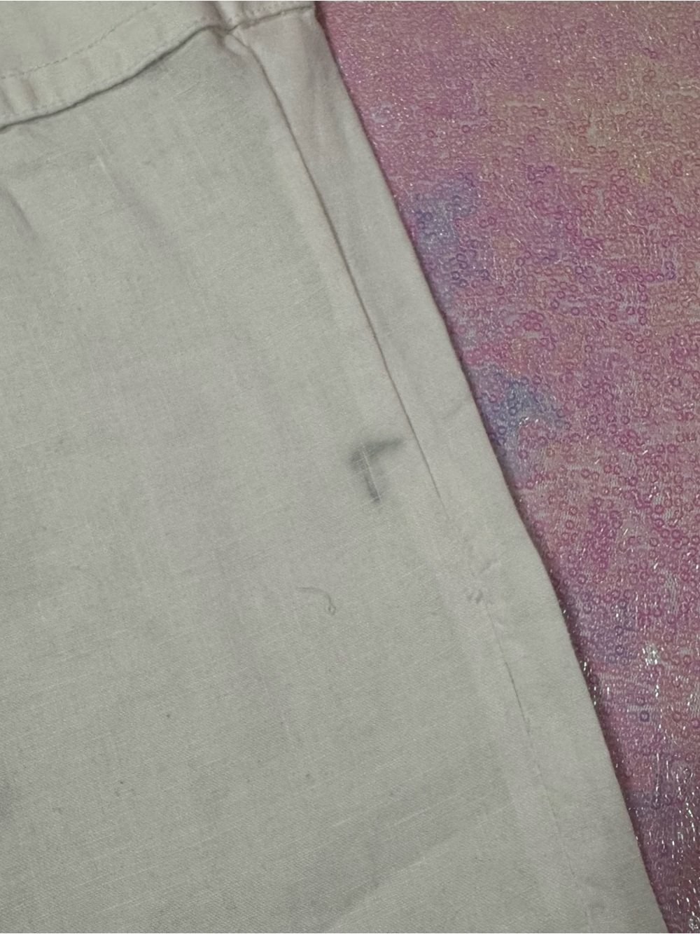 NWT ★ Driftwood White Linen Palazzo Pants with Blue Floral Print (29) ★彡 - Picture 8 of 11